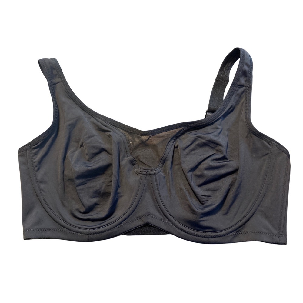 NEW Black Unlined Underwire Full Figure Support Bra 38E 38DD